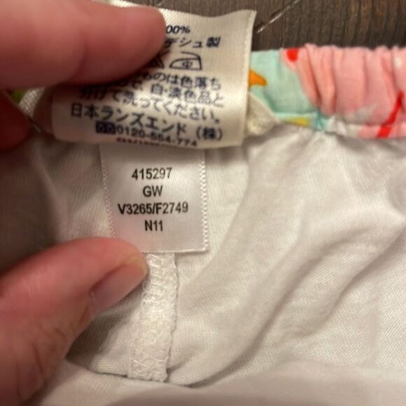 Land’s End Skort Girls Size 4 Floral Print Drawstring Waist - Picture 7 of 9